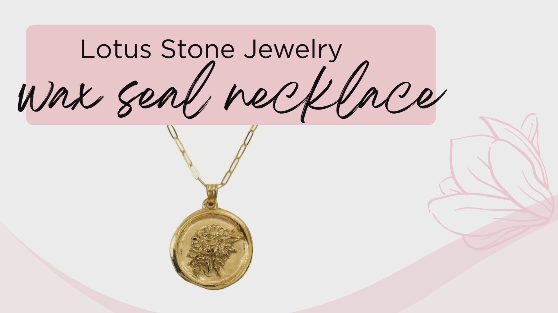 Wax Seal Peony Necklace