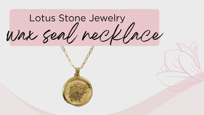 Wax Seal Peony Necklace