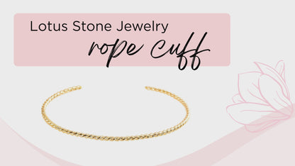 Twisted Rose Gold Rope Cuff