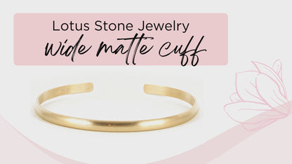 Wide Matte Gold Cuff Bracelet