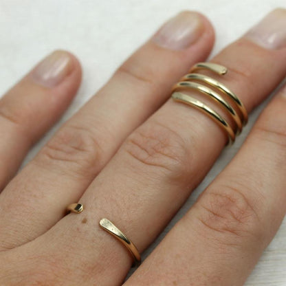 14K Solid Gold Horseshoe Ring