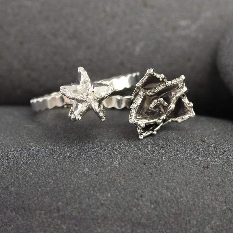 Agave Succulent Ring in Silver