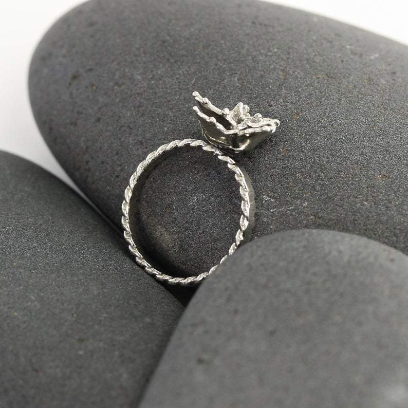 Agave Succulent Ring in Silver
