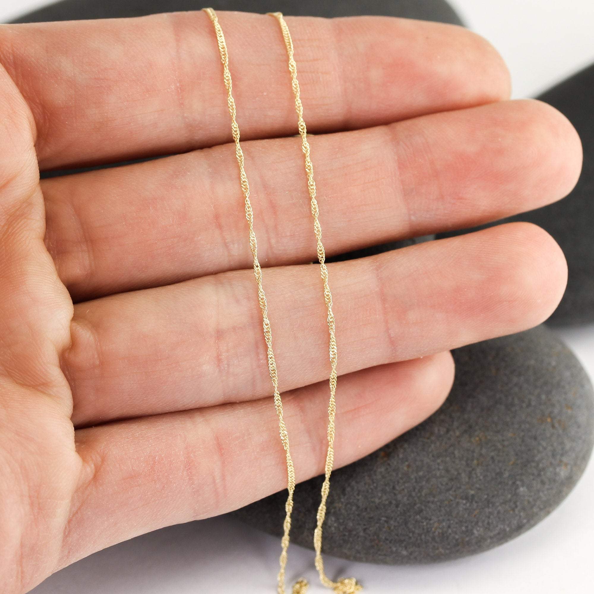 Buy Dainty Twist Chain Woman Necklace/ 14K Solid Yellow Gold Chain Necklace/  Essential Layering Chain/ Gold Twist Chains/ Christmas Gifts Online in  India - Etsy
