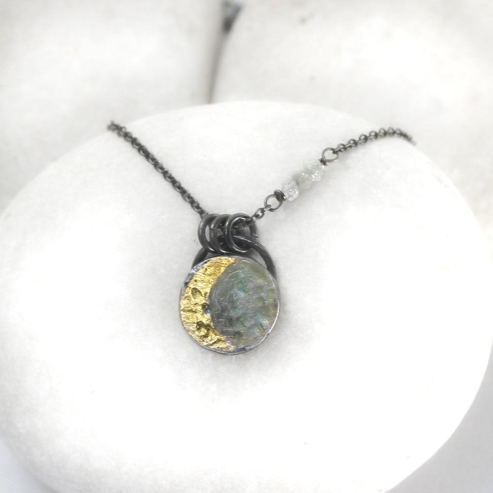 Gold Harvest Moon Necklace