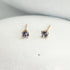 Gold Tanzanite Mini Stud Earrings