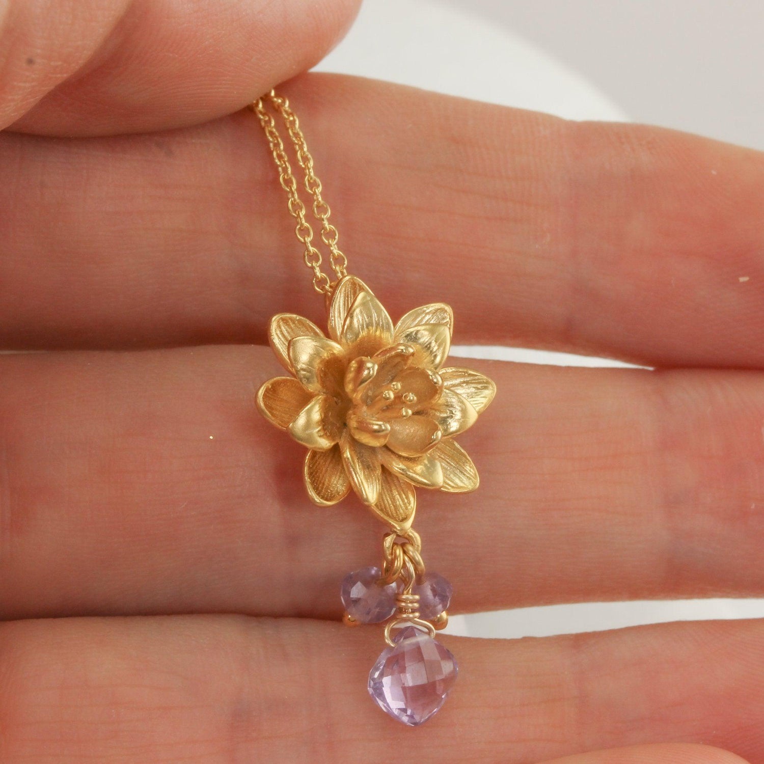 Golden Lotus Necklace