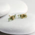 Green Tourmaline Bar Studs