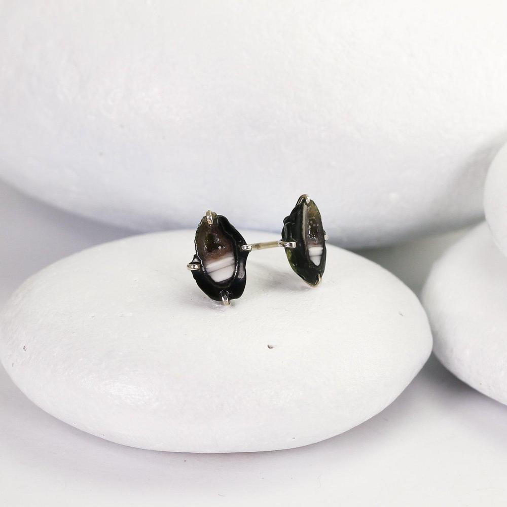 Mini Geode Stud Earrings