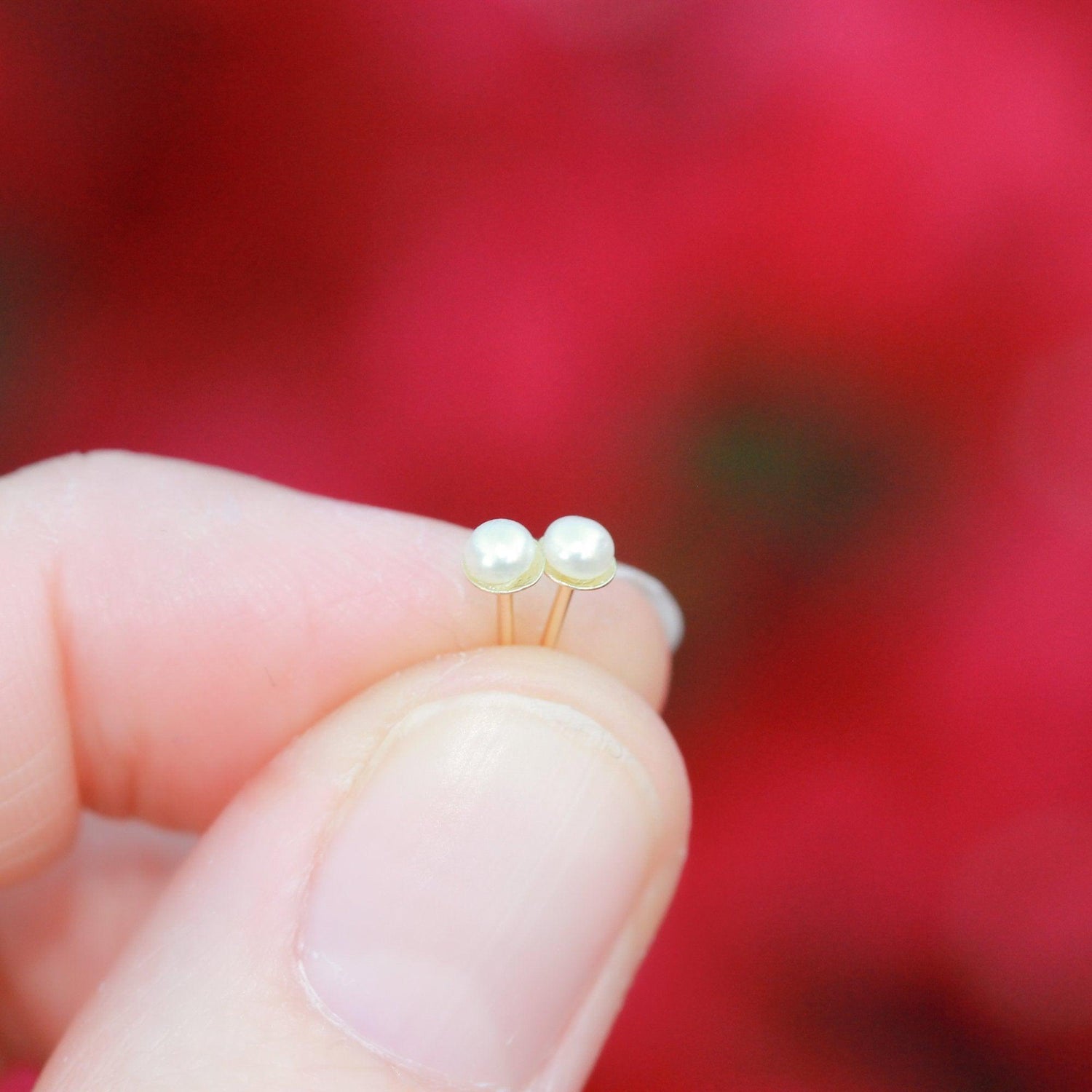 Mini Pearl Stud Earrings