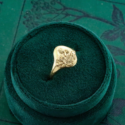 Signet Ring with Roses