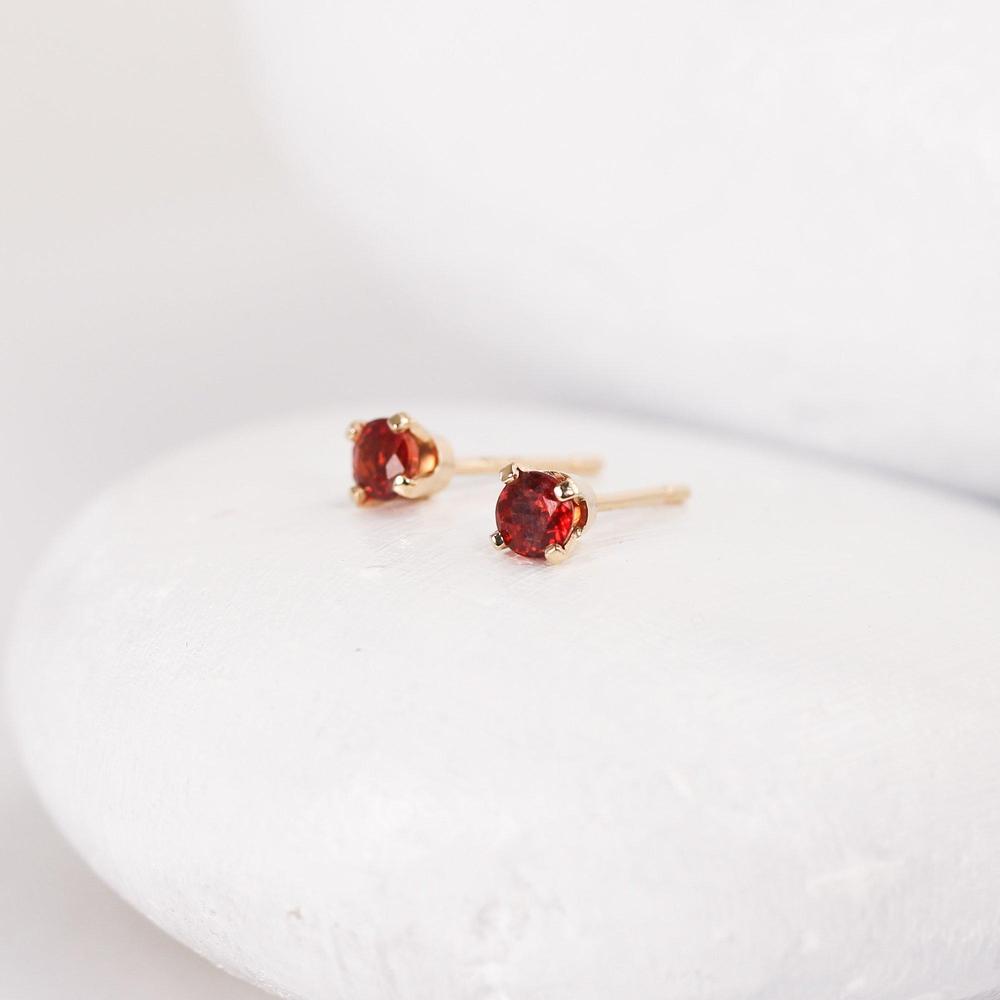 Solid 14K Gold Sapphire Studs