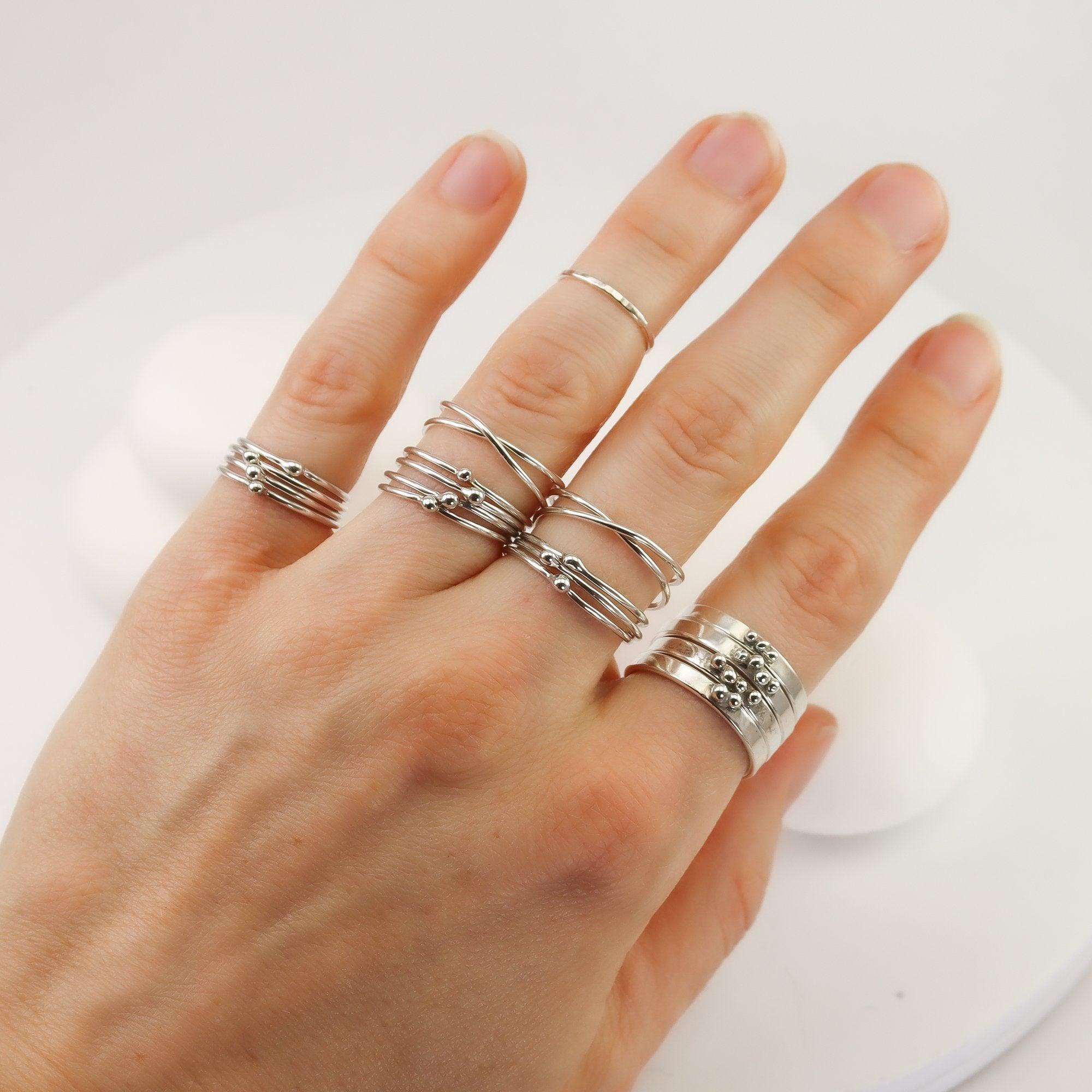 Stack Ring Set of Five or Four – Melt'm Jewelry