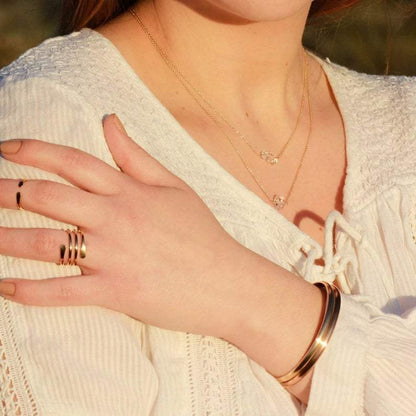 Wide Matte Rose Gold Cuff Bracelet