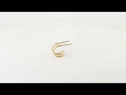 Tiny Huggie Gold Hoops, .5 Inch
