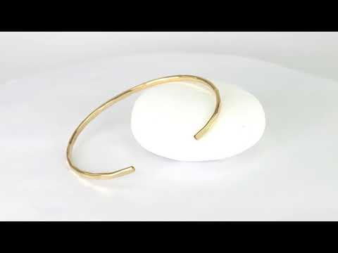 Hammered Gold Signature Cuff Bracelet